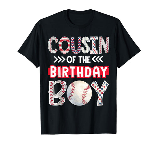 Cousin Birthday Baseball Family Squad T-Shirt - Trendy Graphic for Adults - T-Shirt, Sweatshirt, Hoodie