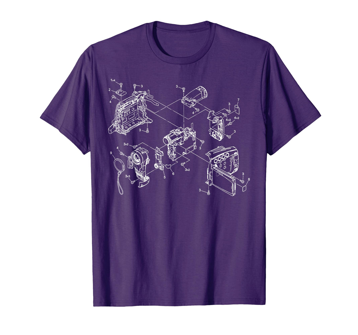 Blueprint Video Camera Recorder T-Shirt - Casual Everyday Wear Men Women - T-Shirt, Sweatshirt, Hoodie