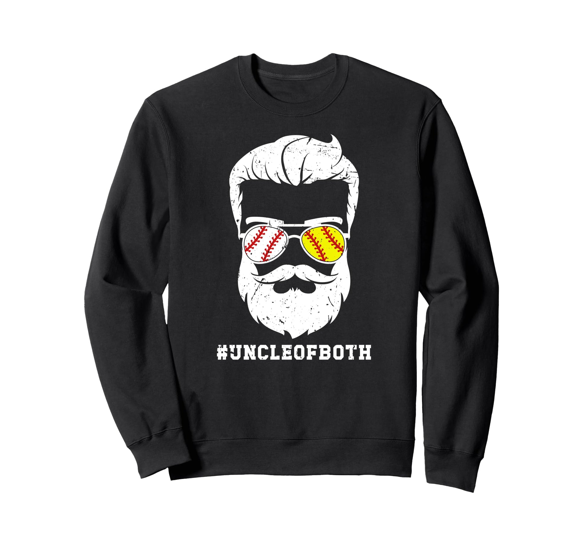 Uncle Both Baseball Softball Uncle Sweatshirt - Graphic Print for Adults - T-Shirt, Sweatshirt, Hoodie
