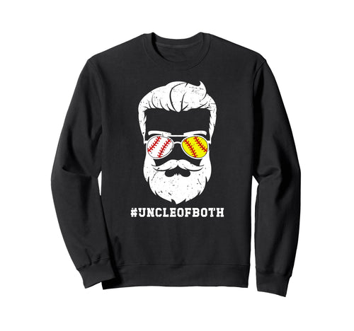 Uncle Both Baseball Softball Uncle Sweatshirt - Graphic Print for Adults - T-Shirt, Sweatshirt, Hoodie