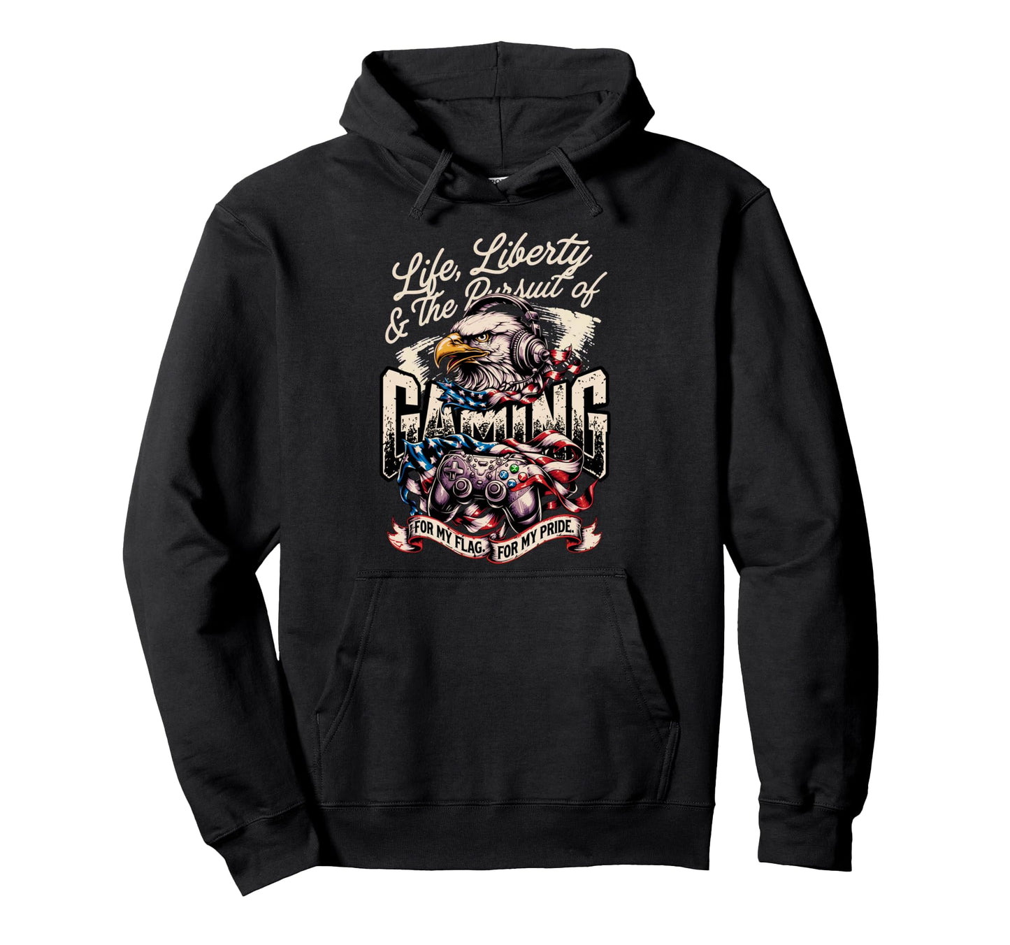 Funny Patriotic Usa Flag Usa Video Game Hoodie - Graphic Print Men Women - T-Shirt, Sweatshirt, Hoodie