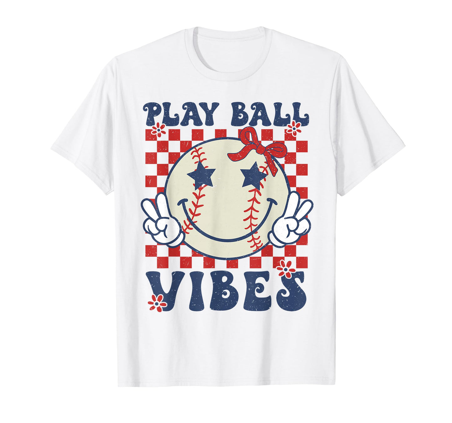 Play Ball Vibes Softball Baseball T-Shirt - Novelty Apparel Men Women - T-Shirt, Sweatshirt, Hoodie