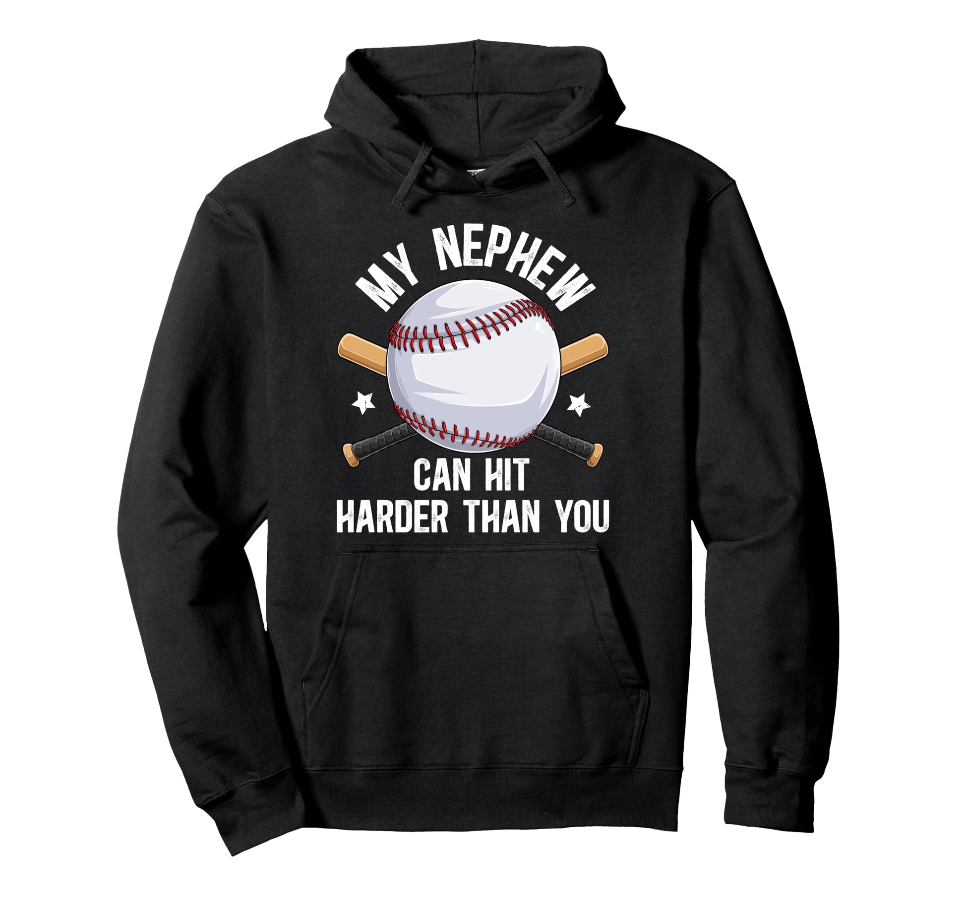 My Nephew Baseball Uncle Baseball Player Hoodie - Graphic Print for Adults - T-Shirt, Sweatshirt, Hoodie