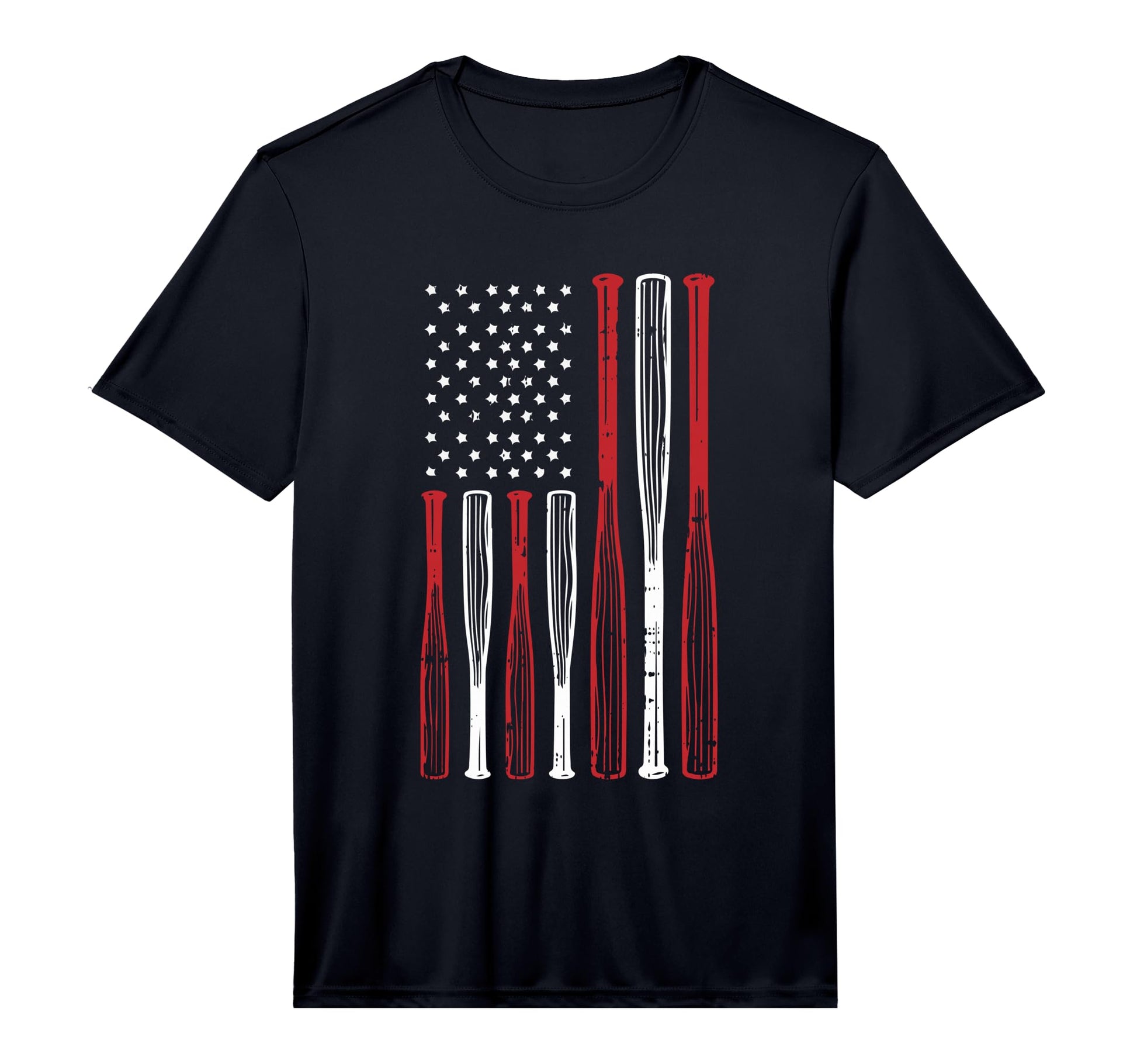 Baseball 4Th July American Flag T-Shirt - Casual Everyday Wear Unisex - T-Shirt, Sweatshirt, Hoodie