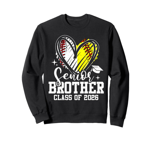 Senior Brother Class 2026 Baseball Sweatshirt - Minimalist Print Unisex - T-Shirt, Sweatshirt, Hoodie