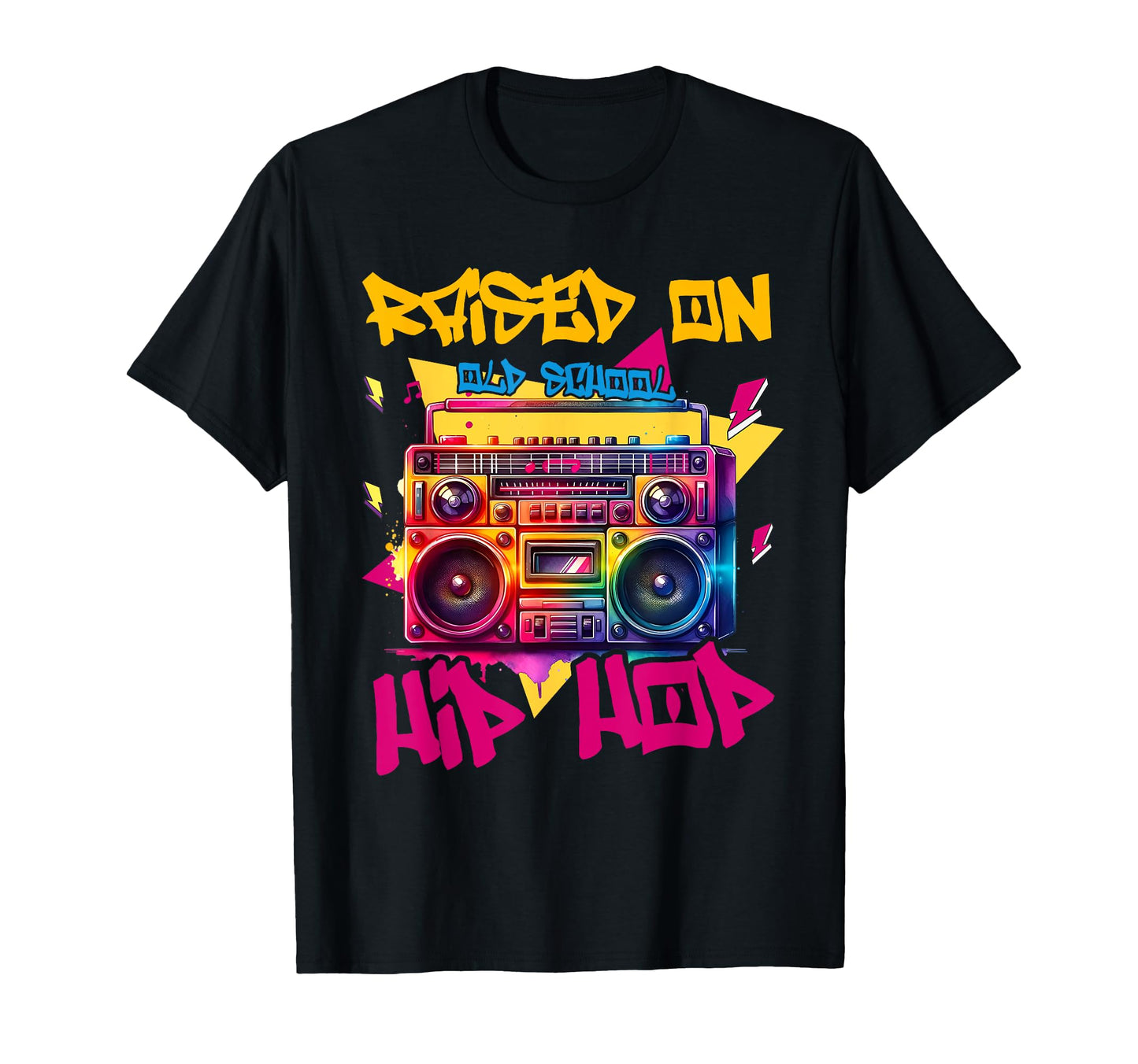Raised Old School Hip Hop Cassette Dope T-Shirt - Minimalist Print Unisex - T-Shirt, Sweatshirt, Hoodie