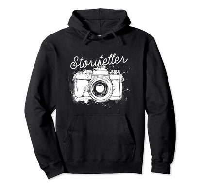 Photographer Storyteller Camera Hoodie - Trendy Graphic for Adults - T-Shirt, Sweatshirt, Hoodie