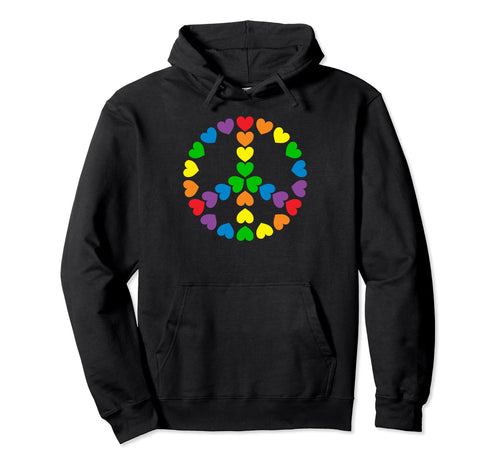 Lgbt Gay Pride Month Love Peace Sign Made Hoodie - Trendy Graphic Unisex - T-Shirt, Sweatshirt, Hoodie