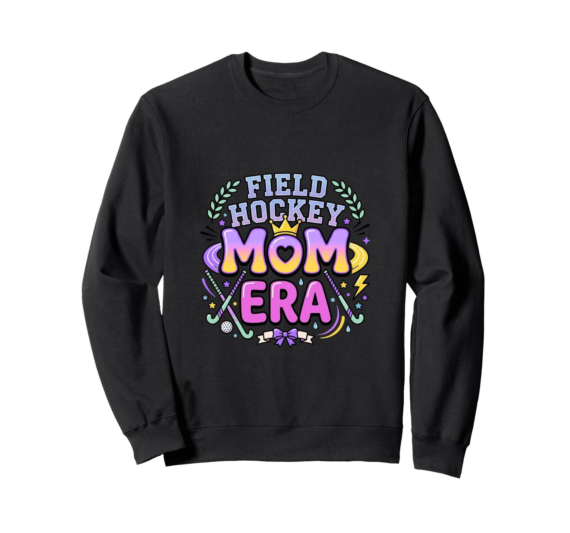 Field Hockey Mom Era Sports Sweatshirt - Casual Everyday Wear Men Women - T-Shirt, Sweatshirt, Hoodie