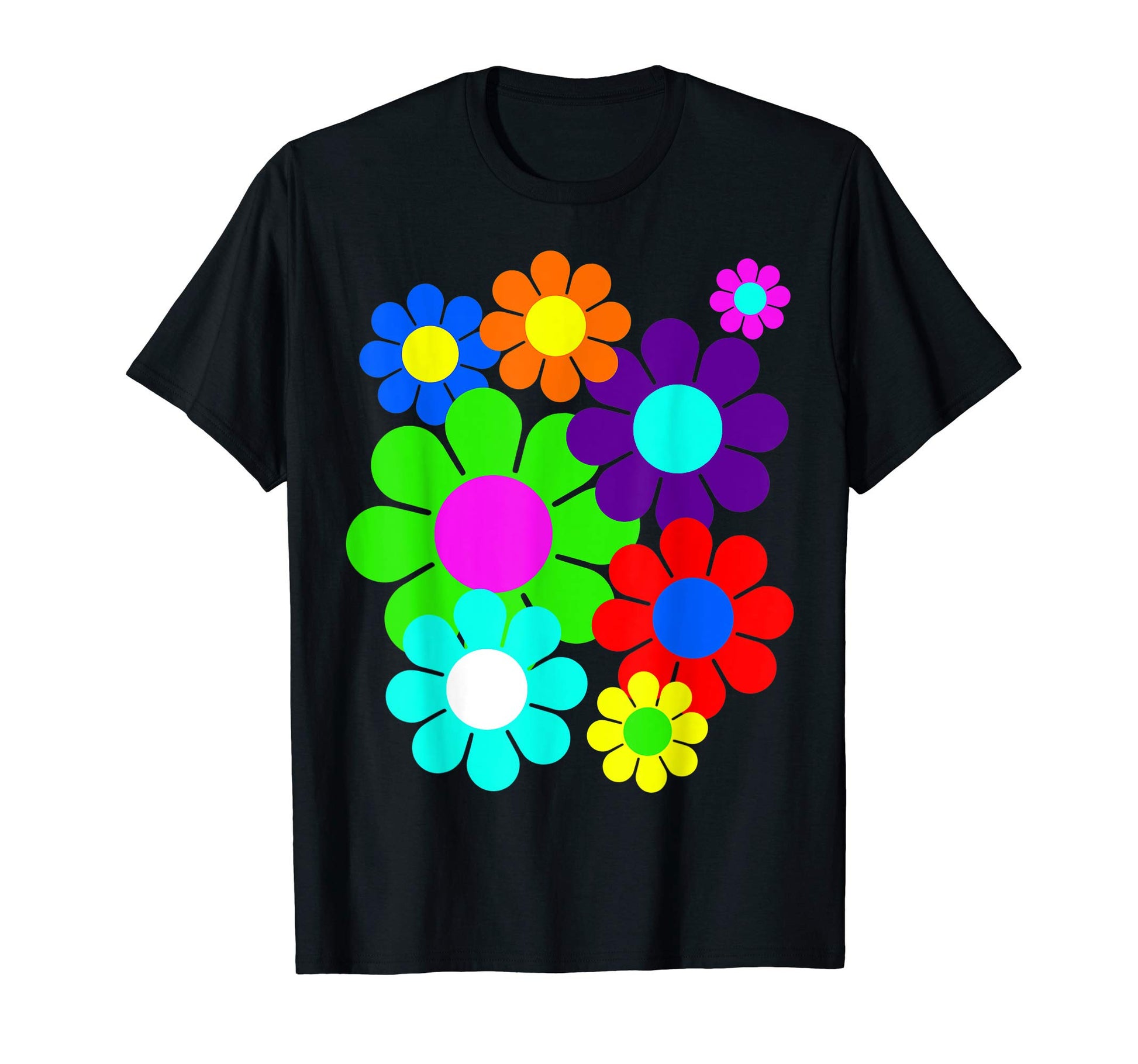 Hippie Flower Power Peace And Love T-Shirt - Graphic Print Men Women - T-Shirt, Sweatshirt, Hoodie