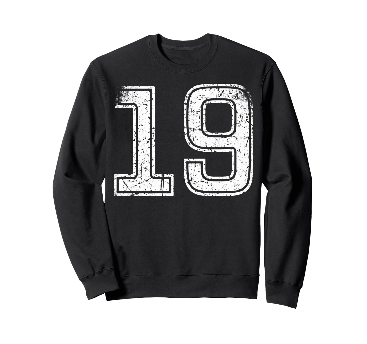 White Sports Team Number 19 Sweatshirt - Casual Everyday Wear Unisex - T-Shirt, Sweatshirt, Hoodie