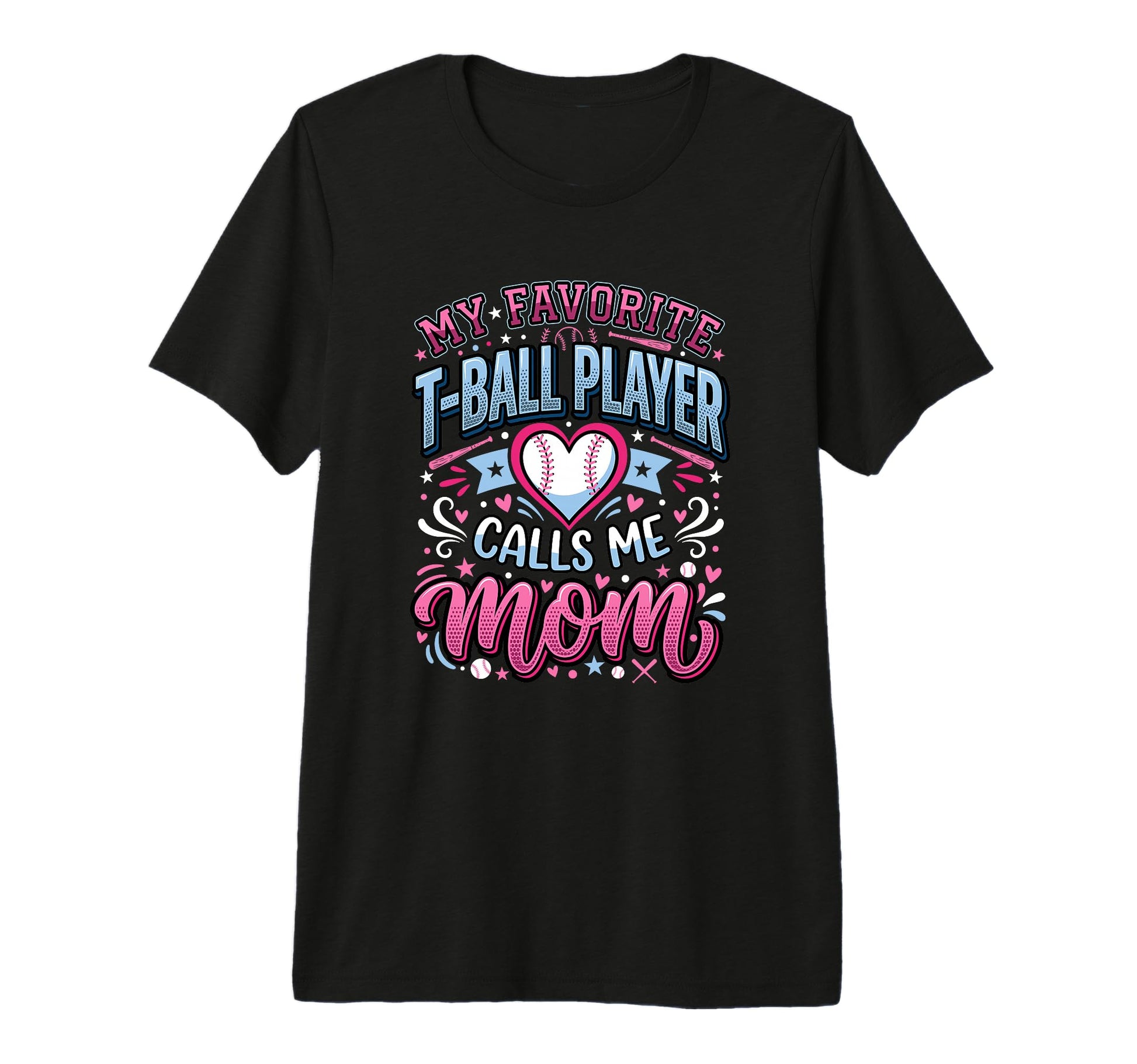 Favorite T Ball Player Calls Me Mom T-Shirt - Trendy Graphic for Adults - T-Shirt, Sweatshirt, Hoodie
