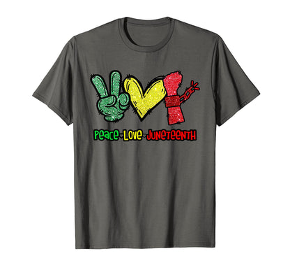 Peace Love Juneteenth Sweatshirt - Streetwear Style Men Women - T-Shirt, Sweatshirt, Hoodie