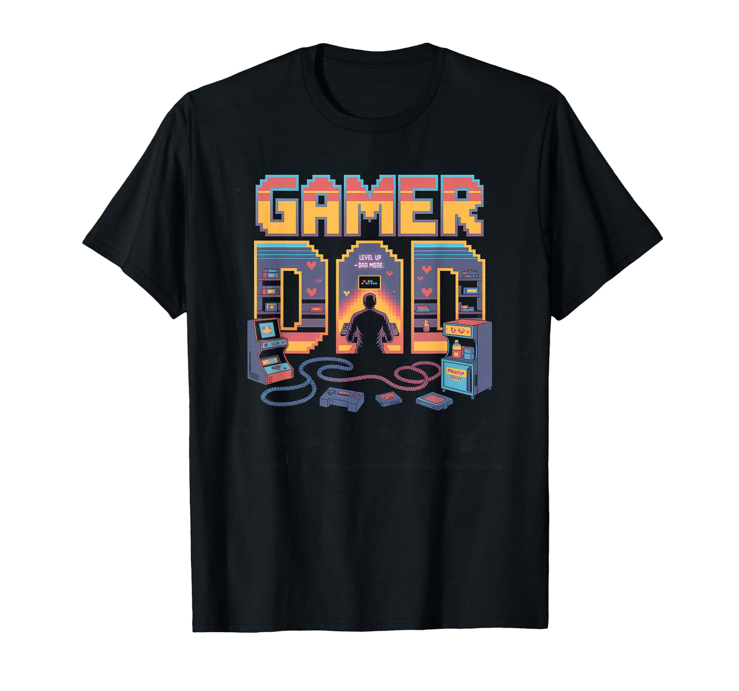 Gaming Lover Dad Gamer Arcade T-Shirt - Casual Everyday Wear for Adults - T-Shirt, Sweatshirt, Hoodie