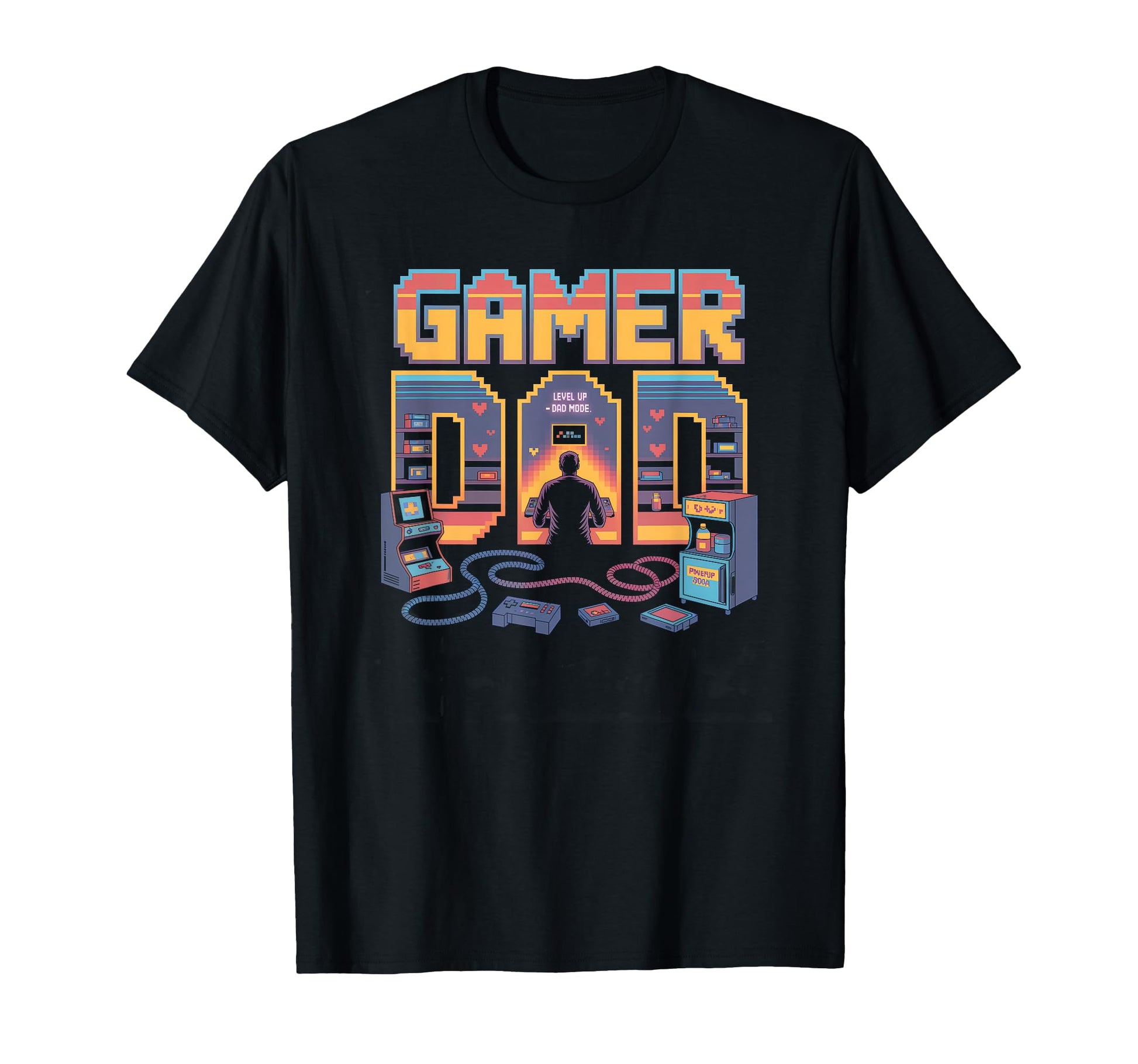 Gaming Lover Dad Gamer Arcade T-Shirt - Casual Everyday Wear for Adults - T-Shirt, Sweatshirt, Hoodie