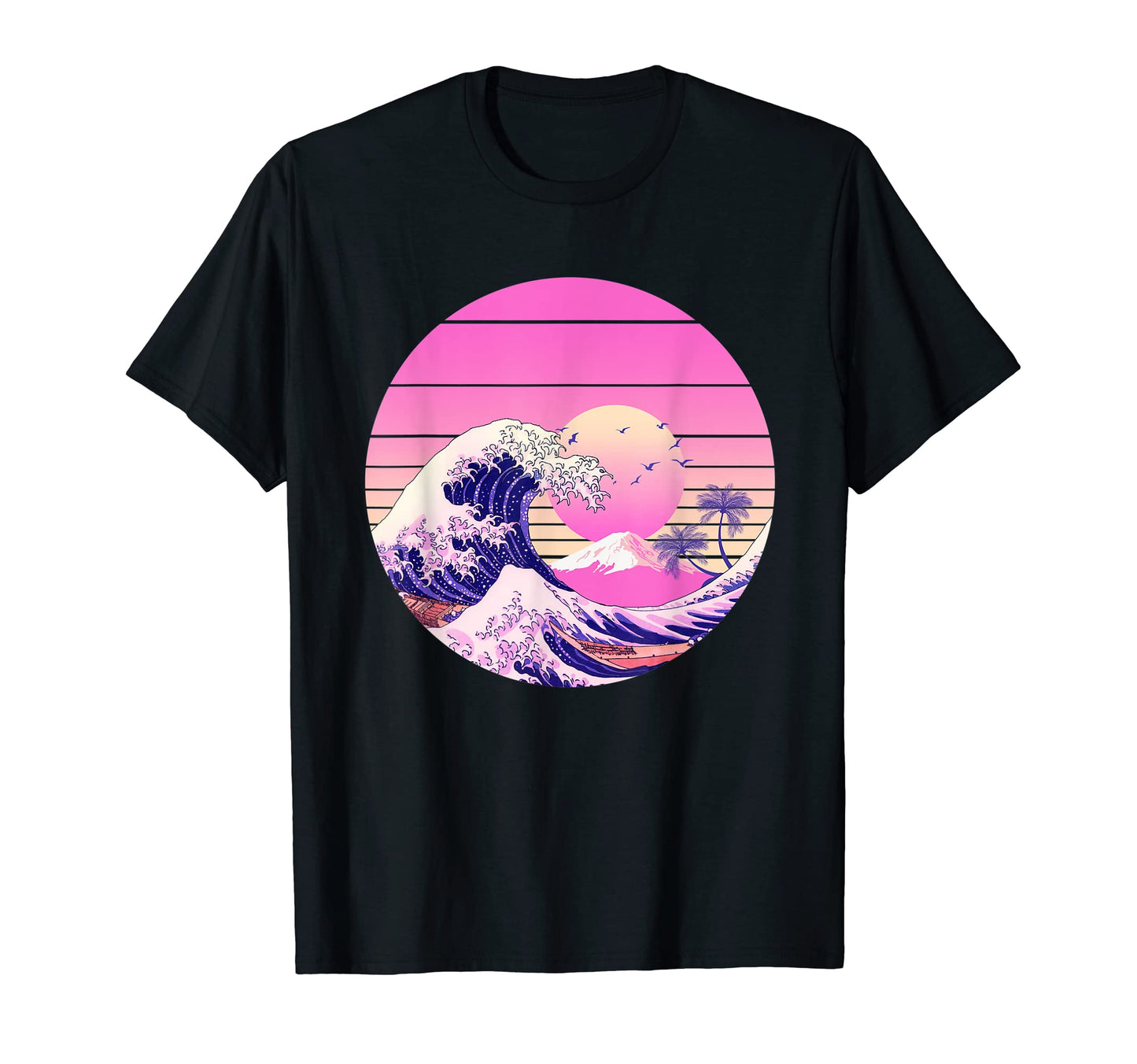 Great Wave Vaporwave Aesthetic T-Shirt - Streetwear Style Men Women - T-Shirt, Sweatshirt, Hoodie