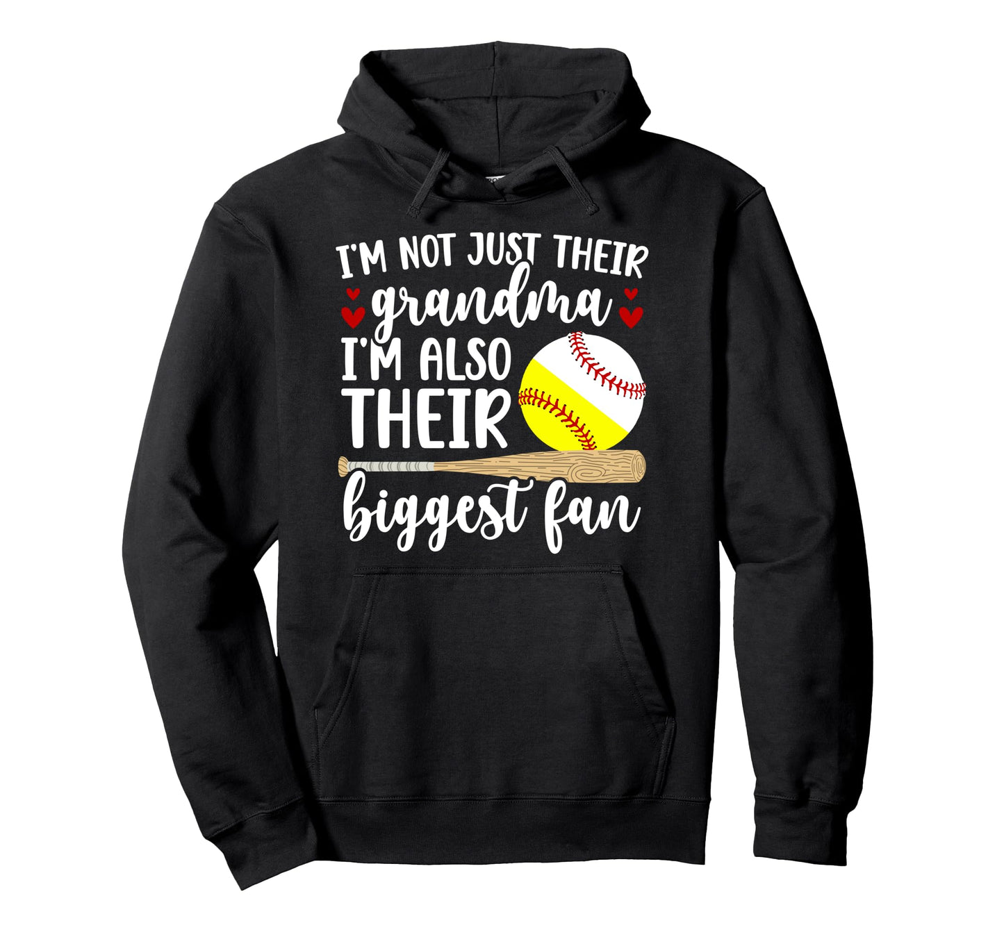 Their Biggest Fan Softball Baseball Hoodie - Fun Novelty Design for Adults - T-Shirt, Sweatshirt, Hoodie