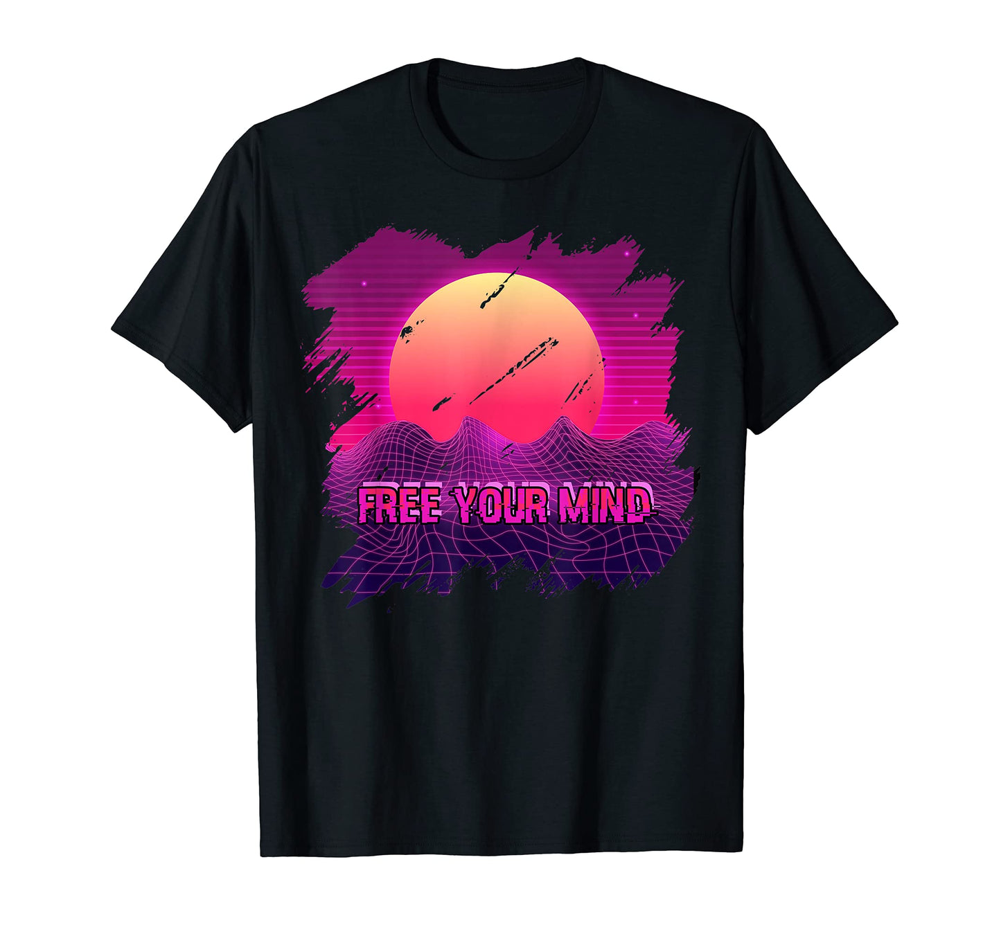 Free Your Mind 90S 80S Vaporwave T-Shirt - Aesthetic Graphic Men Women - T-Shirt, Sweatshirt, Hoodie