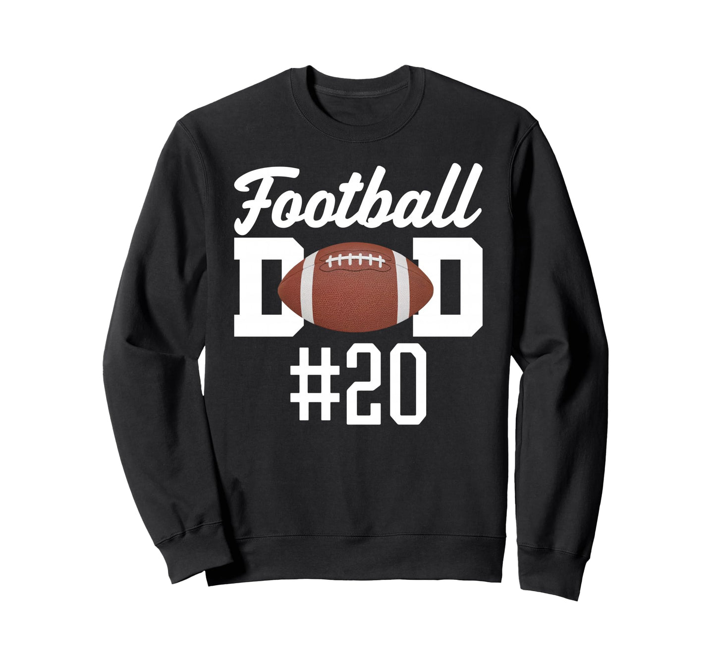 Football Dad Number 20 Biggest Fan Sweatshirt - Unique Graphic Unisex - T-Shirt, Sweatshirt, Hoodie