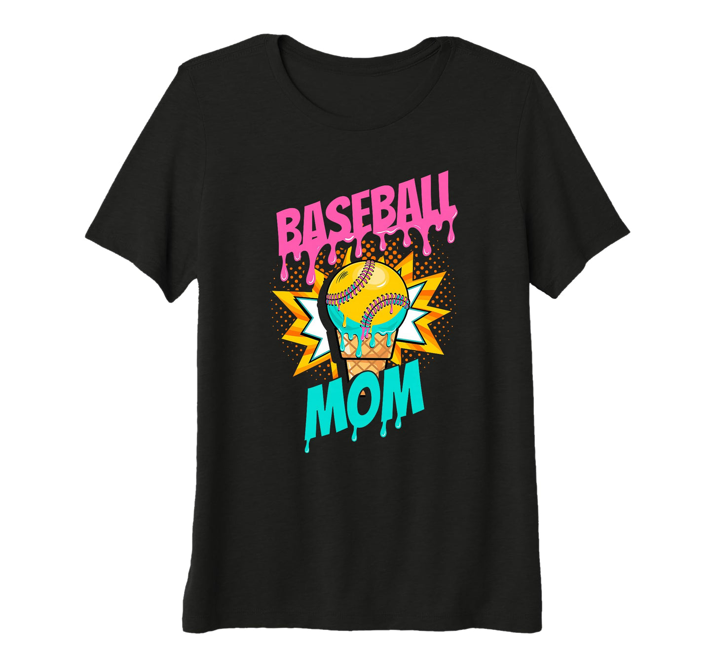 Womens Baseball Mom Baseball Mom Tri T-Shirt - Graphic Print Men Women - T-Shirt, Sweatshirt, Hoodie
