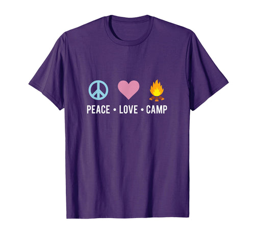 Camping Peace Love Camp T-Shirt - Minimalist Print Men Women - T-Shirt, Sweatshirt, Hoodie