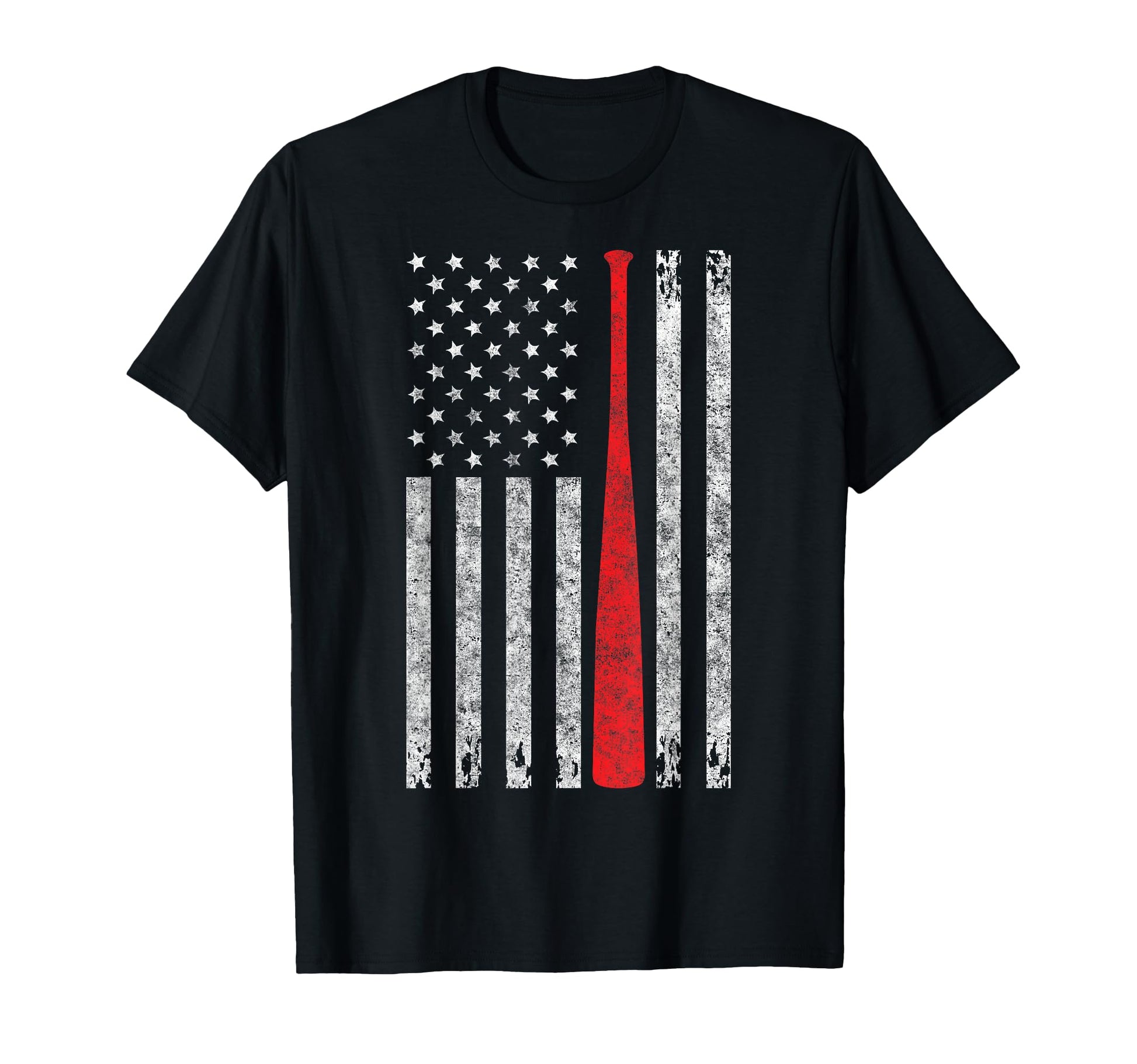 Baseball Us Flag Baseball Lover Dad T-Shirt - Streetwear Style Unisex - T-Shirt, Sweatshirt, Hoodie