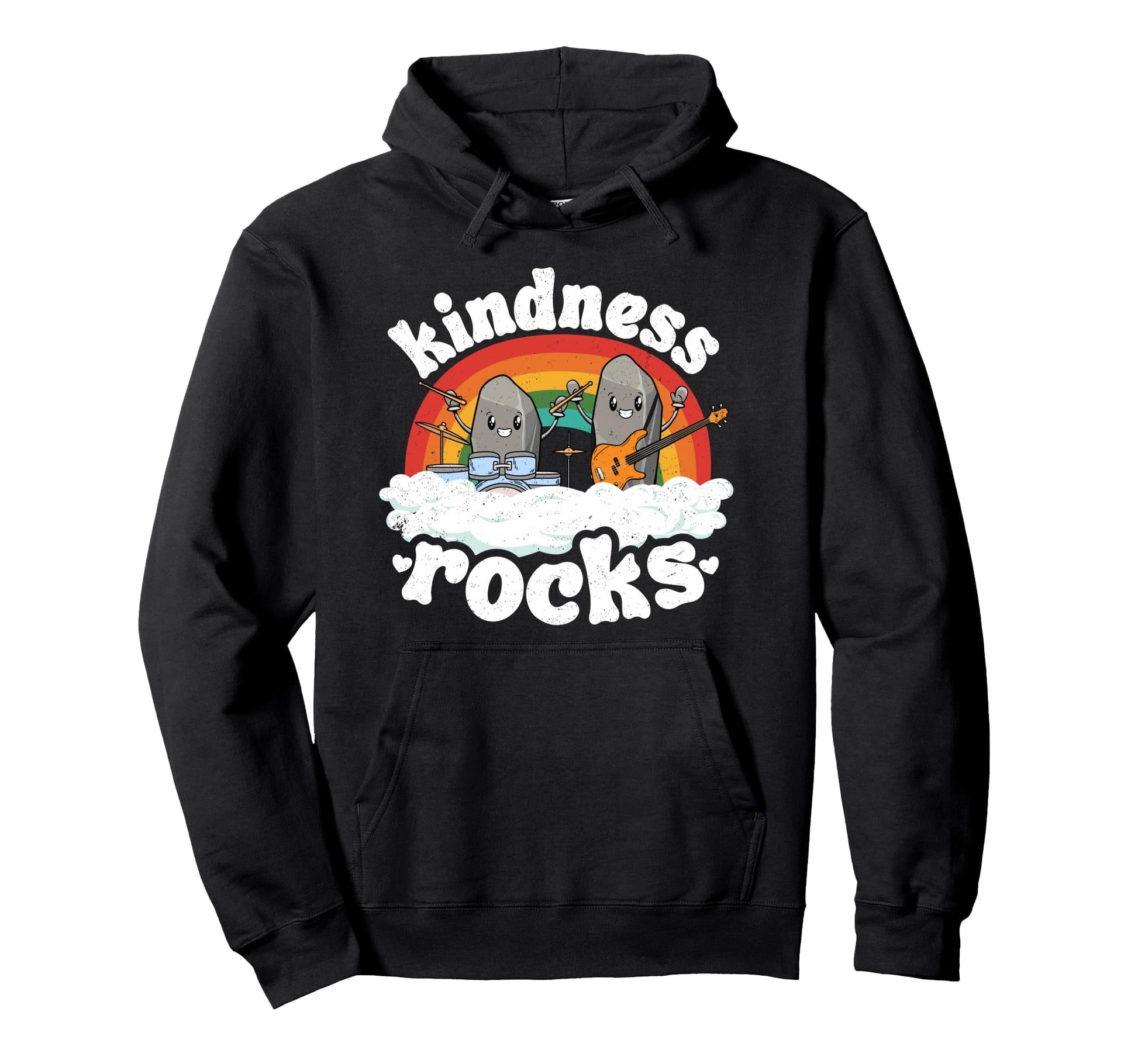 Anti Bullying Rainbow Hippie Music Hoodie - Aesthetic Graphic Men Women - T-Shirt, Sweatshirt, Hoodie