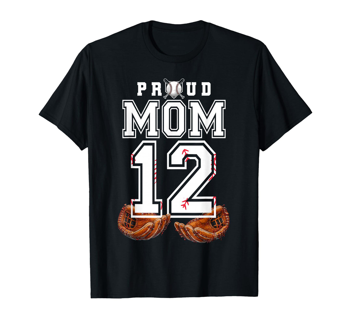 Proud Mom Baseball Player Number 12 T-Shirt - Aesthetic Graphic Men Women - T-Shirt, Sweatshirt, Hoodie