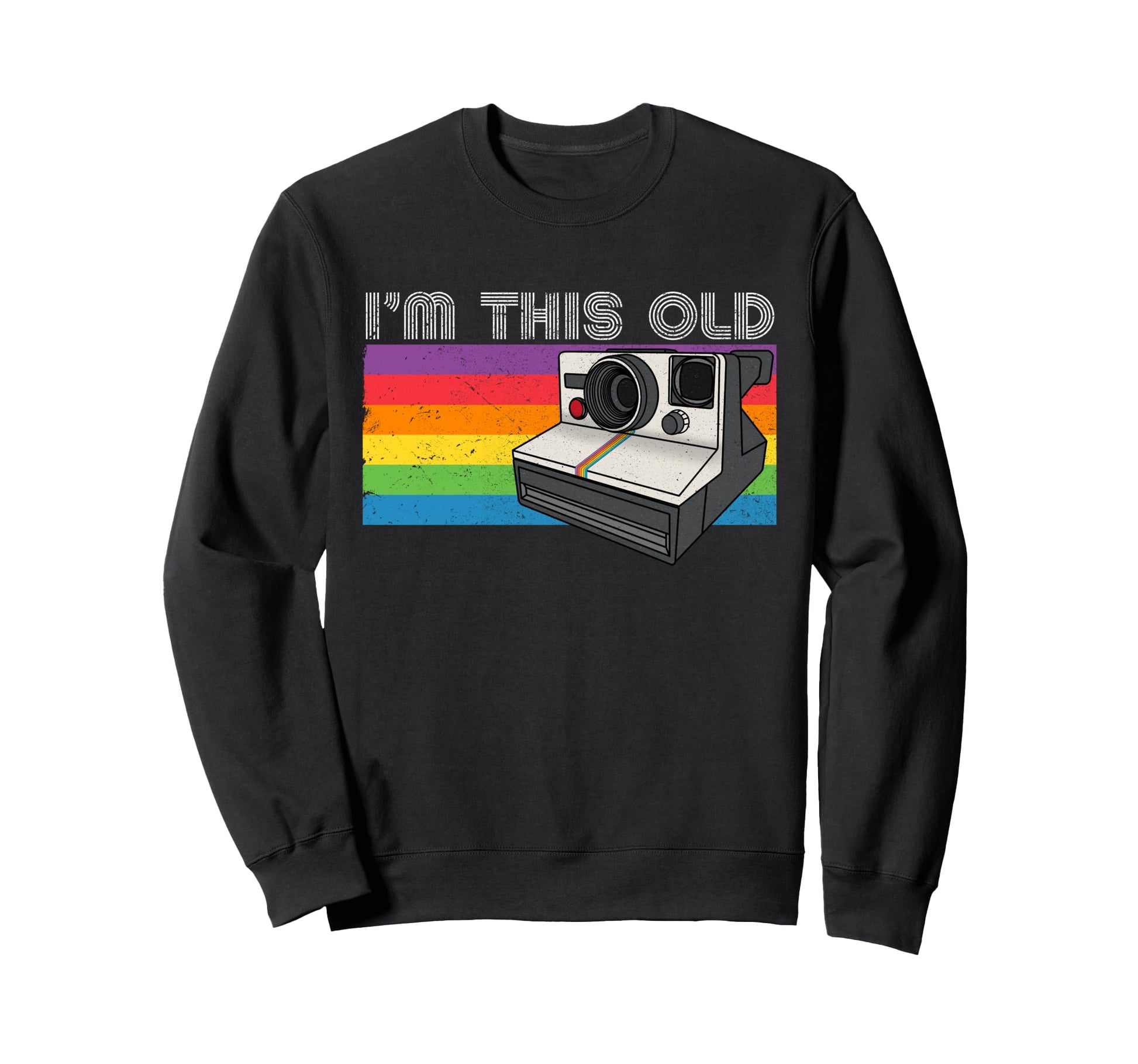 Instant Camera Over Rainbow Flag Sweatshirt - Streetwear Style Men Women - T-Shirt, Sweatshirt, Hoodie