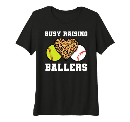 Womens Busy Raising Ballers T-Shirt - Aesthetic Graphic for Adults - T-Shirt, Sweatshirt, Hoodie
