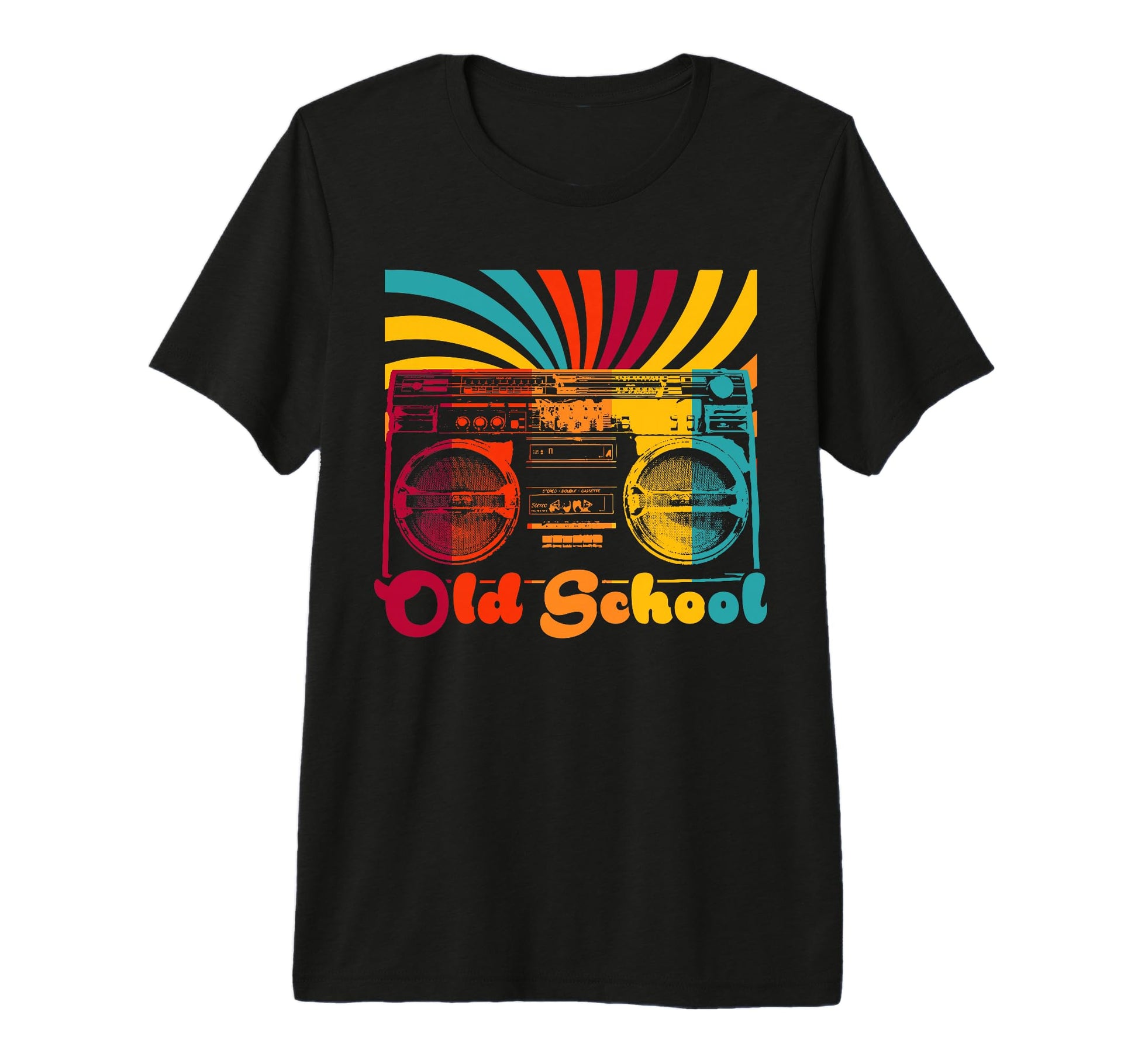 Old School Portable Boombox Cassette T-Shirt - Custom Art Print Unisex - T-Shirt, Sweatshirt, Hoodie