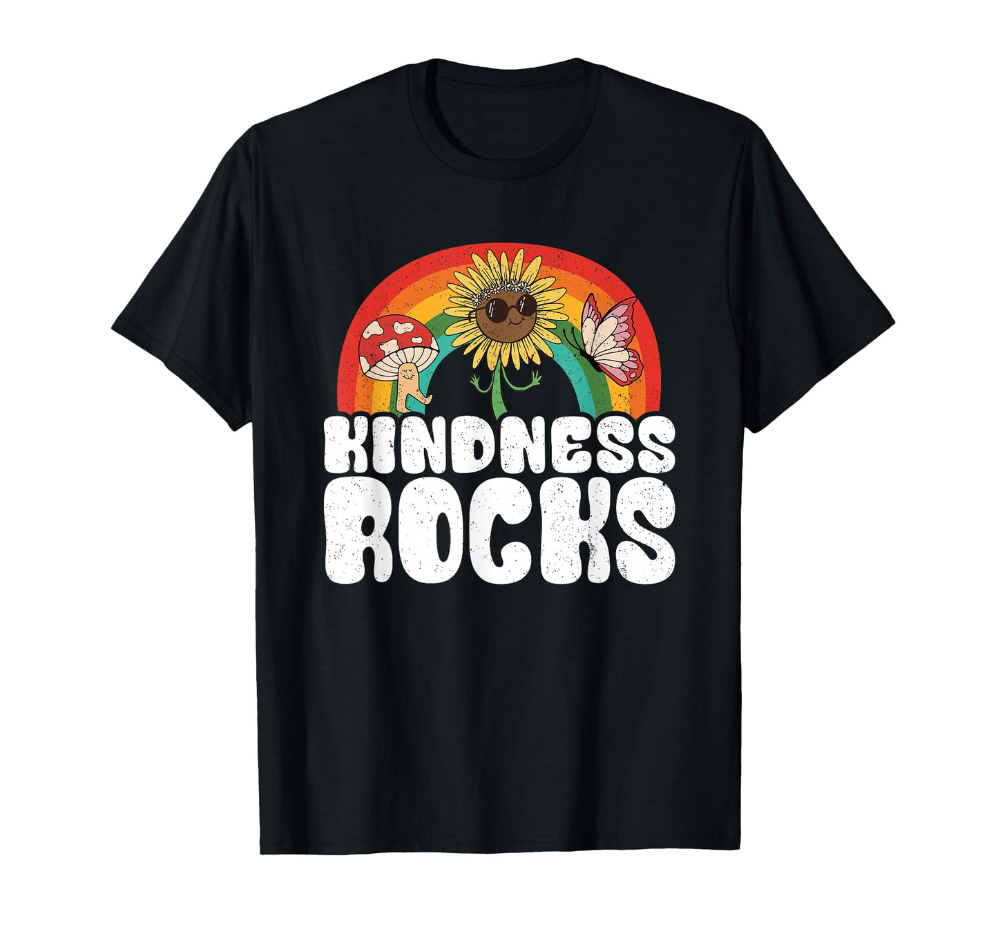 Anti Bullying Hippie Teacher Rainbow T-Shirt - Unique Graphic for Adults - T-Shirt, Sweatshirt, Hoodie