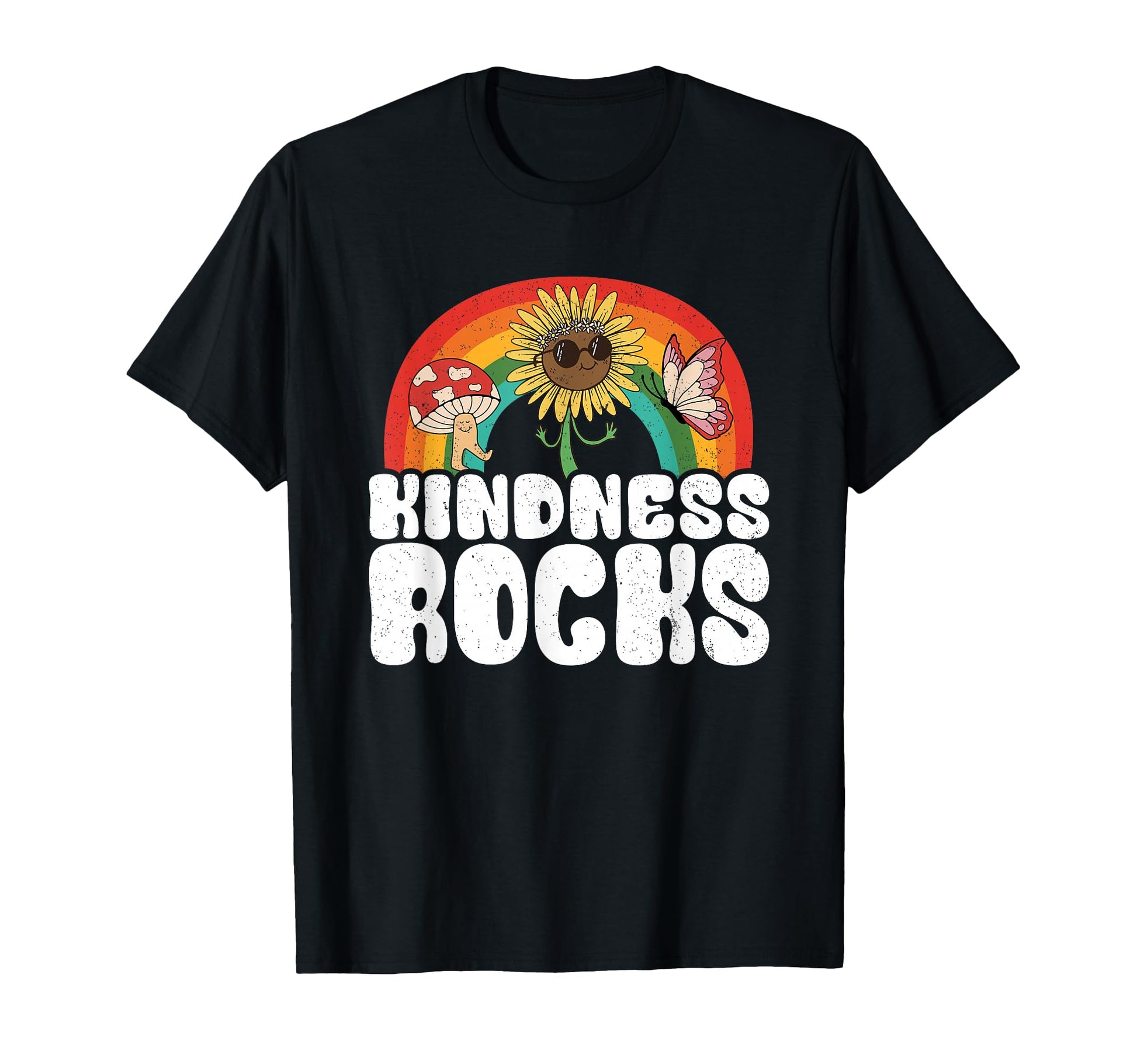 Anti Bullying Hippie Teacher Rainbow T-Shirt - Unique Graphic for Adults - T-Shirt, Sweatshirt, Hoodie