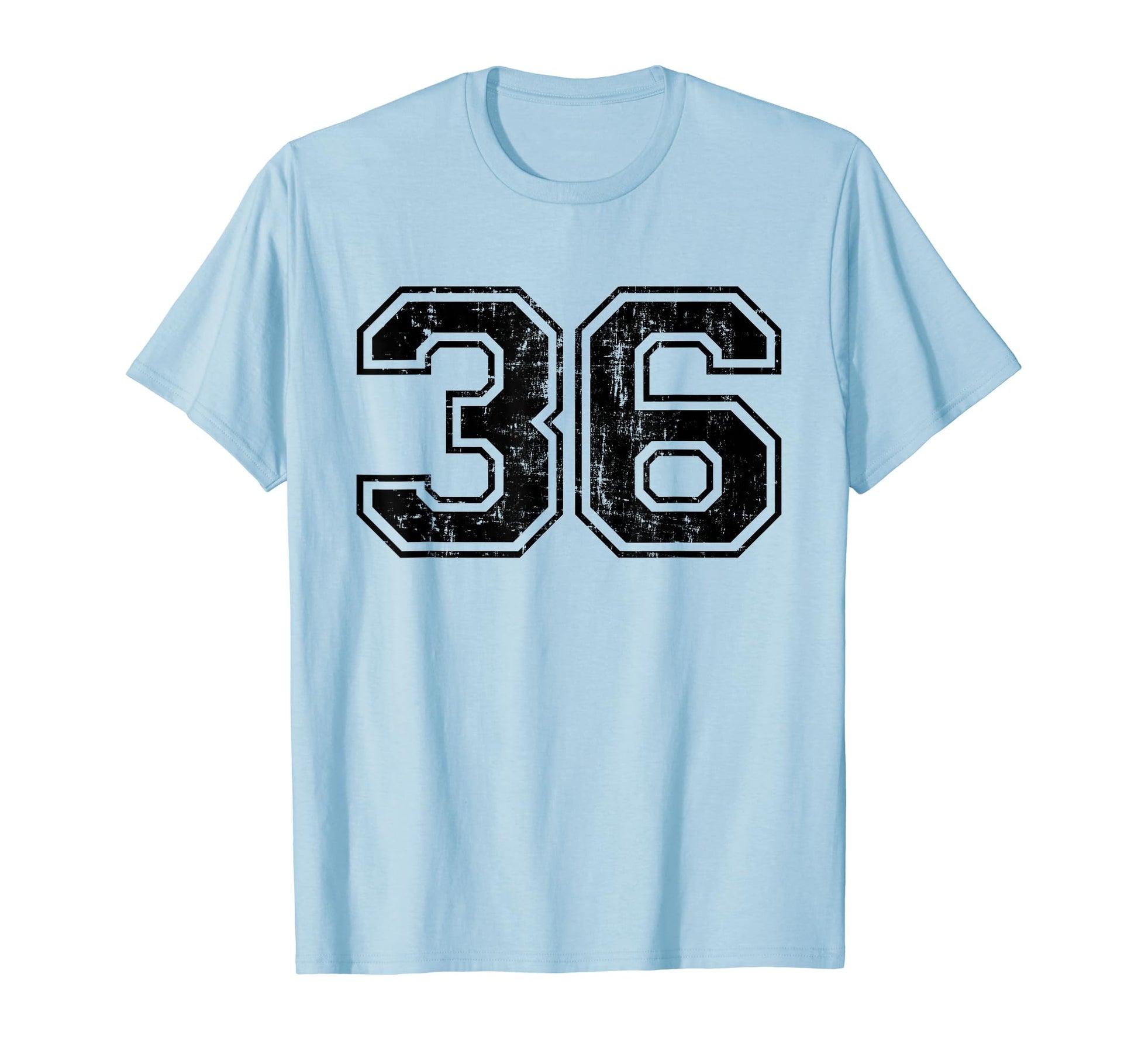 Number 36 Varsity Distressed Sport Team T-Shirt - Unique Graphic Unisex - T-Shirt, Sweatshirt, Hoodie