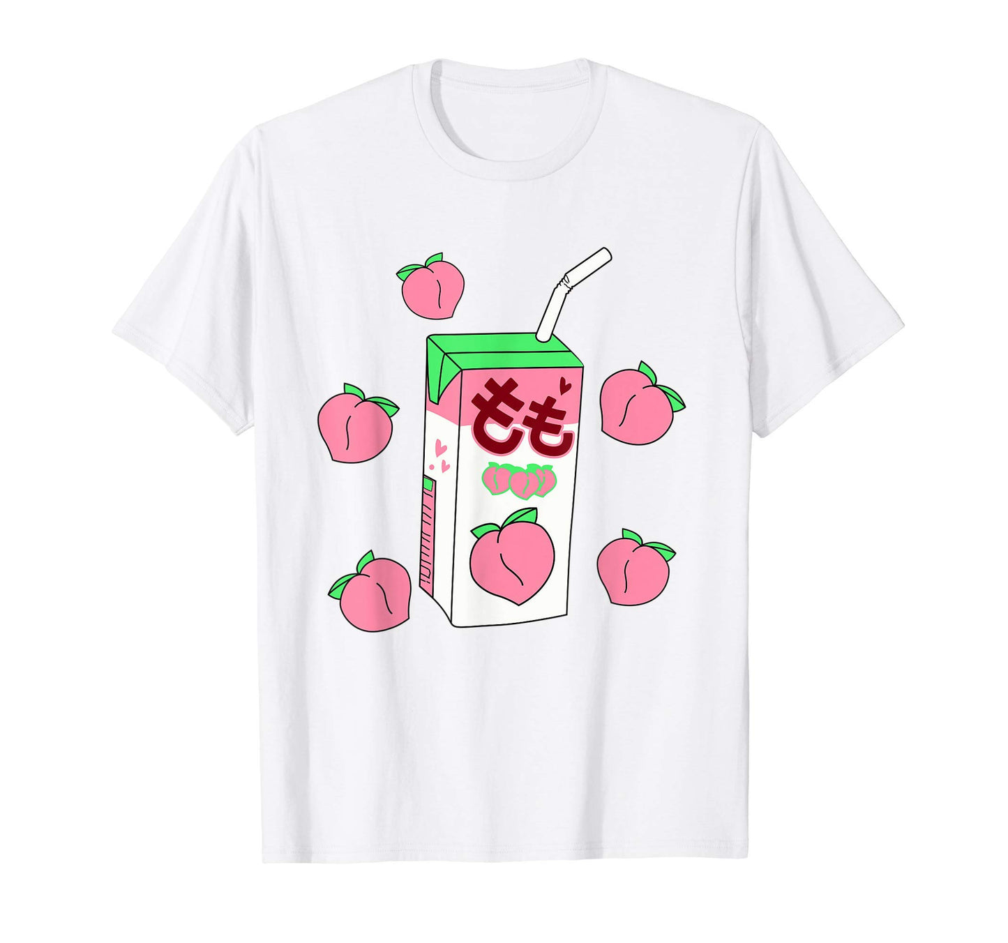 Kawaii Peach Juice Japanese 90S T-Shirt - Trendy Graphic for Adults - T-Shirt, Sweatshirt, Hoodie