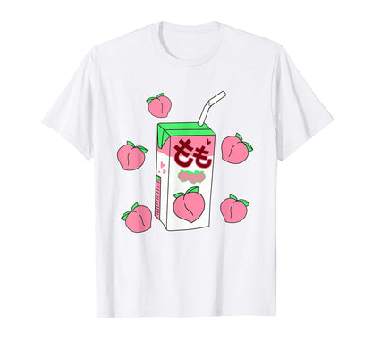 Kawaii Peach Juice Japanese 90S T-Shirt - Trendy Graphic for Adults - T-Shirt, Sweatshirt, Hoodie