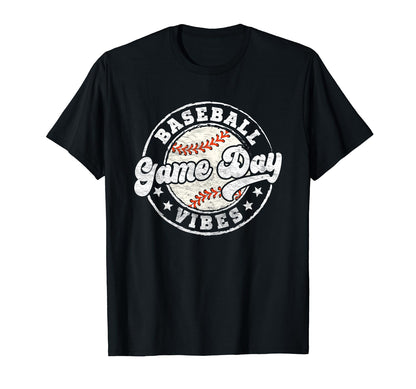 Baseball Game Day Vibes Matching T-Shirt - Fun Novelty Design Unisex - T-Shirt, Sweatshirt, Hoodie