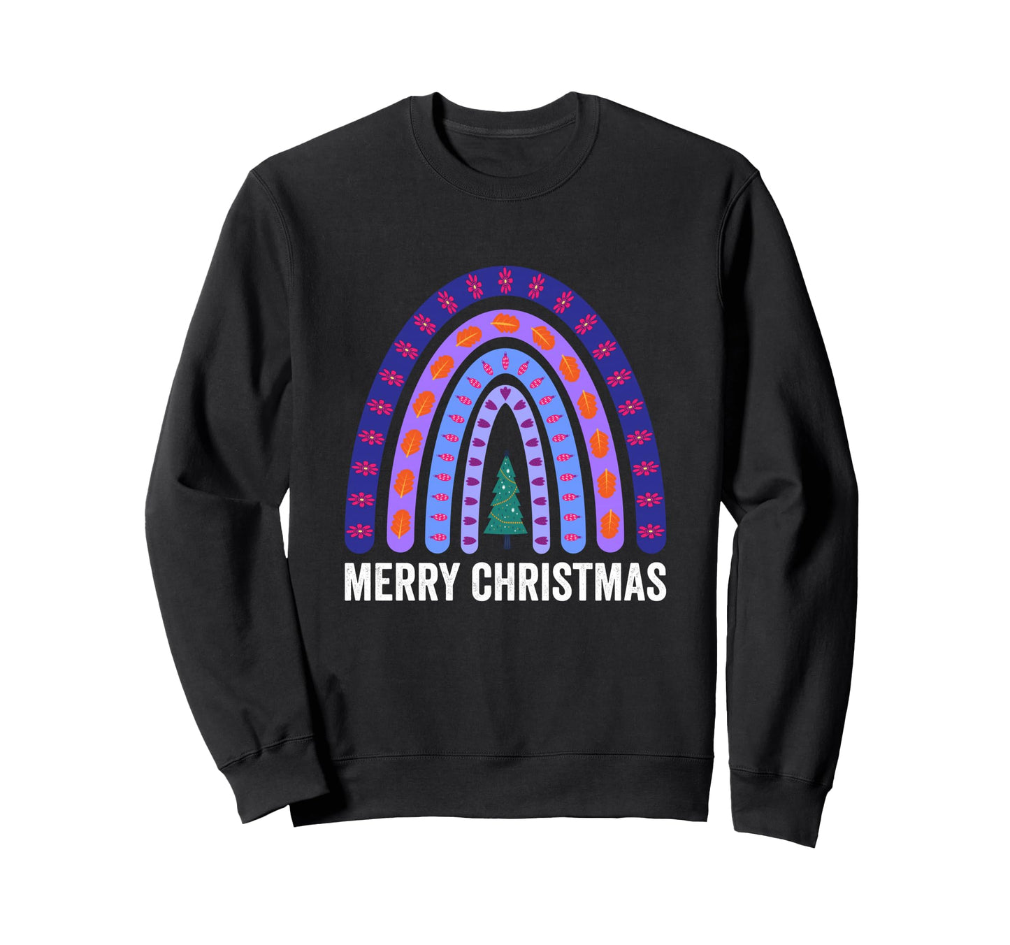 Rainbow Merry Sweatshirt - Casual Everyday Wear Men Women - T-Shirt, Sweatshirt, Hoodie