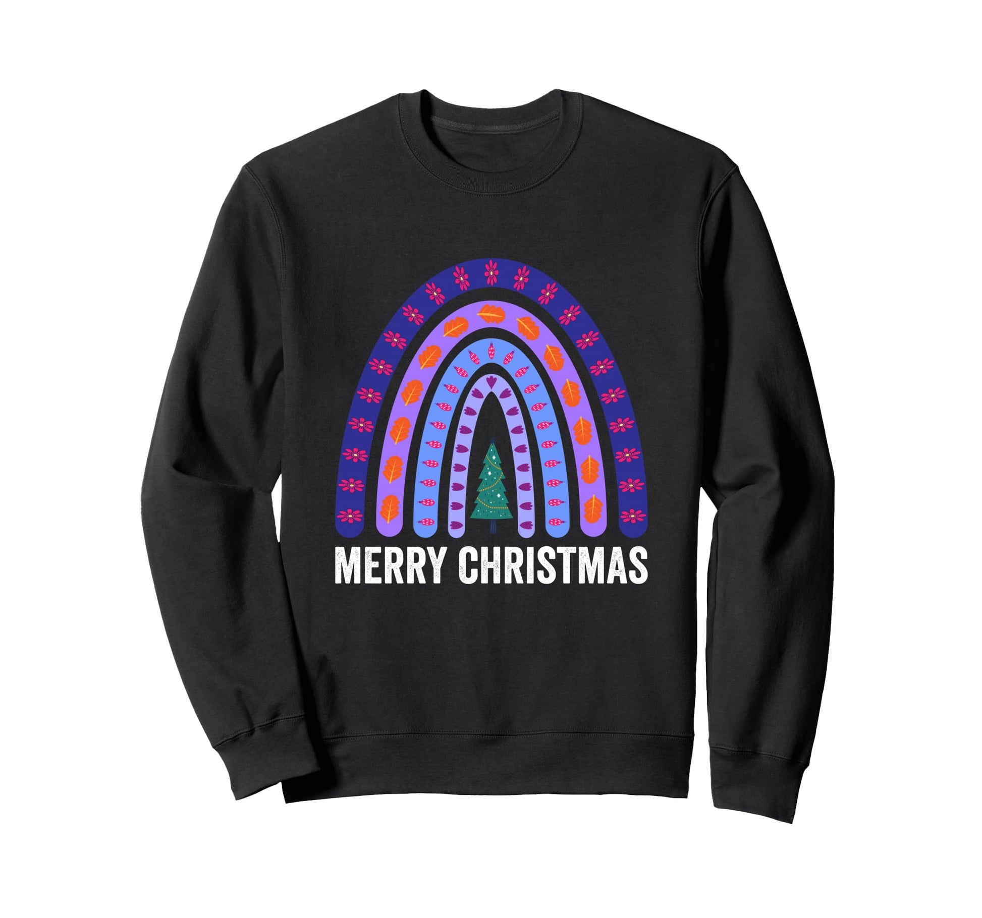 Rainbow Merry Sweatshirt - Casual Everyday Wear Men Women - T-Shirt, Sweatshirt, Hoodie