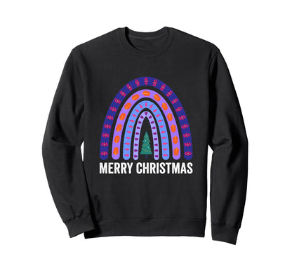 Rainbow Merry Sweatshirt - Casual Everyday Wear Men Women - T-Shirt, Sweatshirt, Hoodie