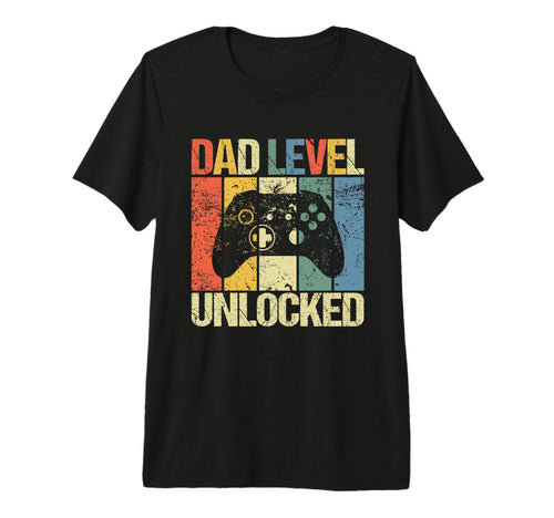 Dad Level Unlocked Gaming Controller T-Shirt - Custom Art Print for Adults - T-Shirt, Sweatshirt, Hoodie