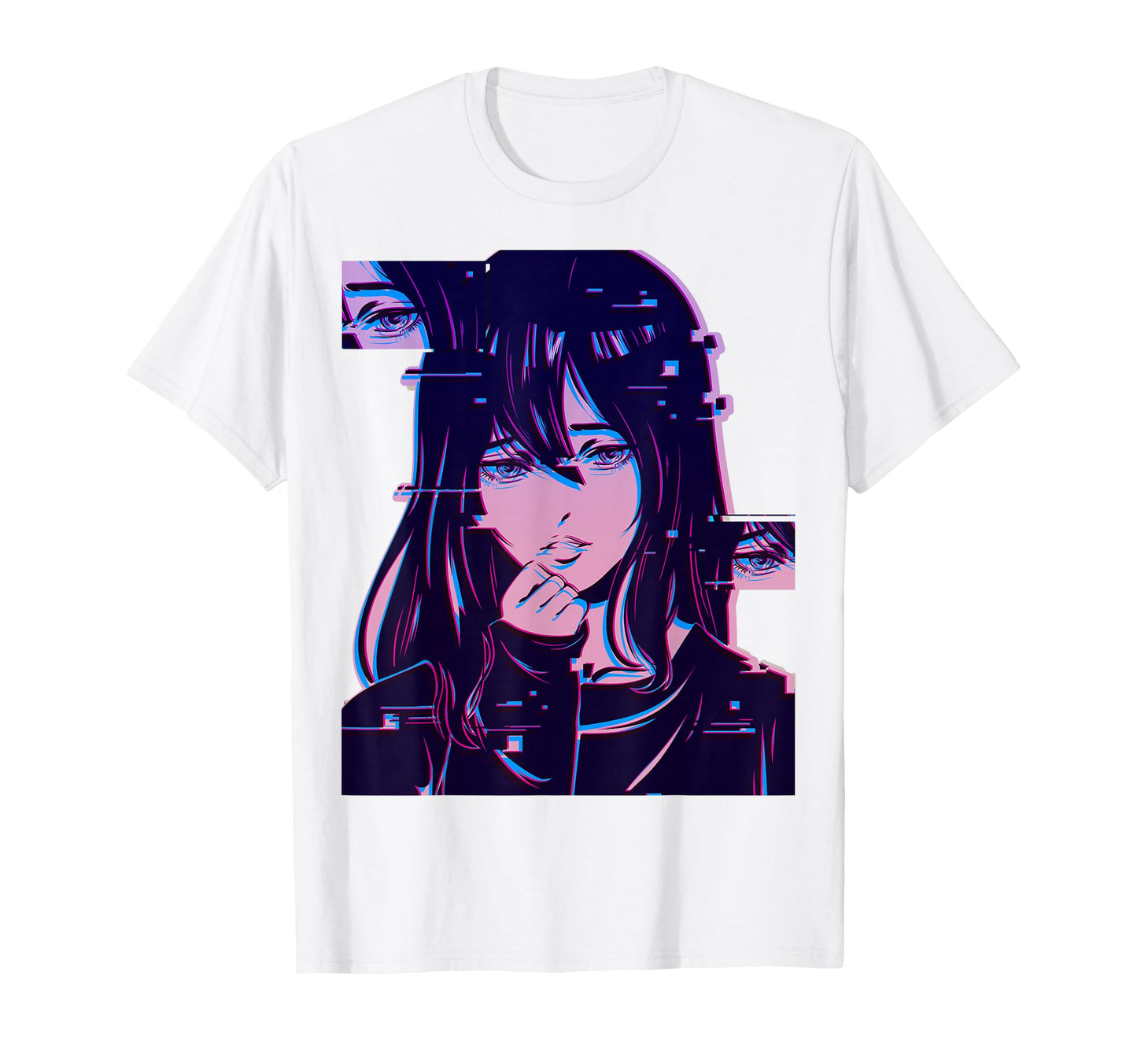 Sad Anime Japanese Vaporwave T-Shirt - Aesthetic Graphic for Adults - T-Shirt, Sweatshirt, Hoodie