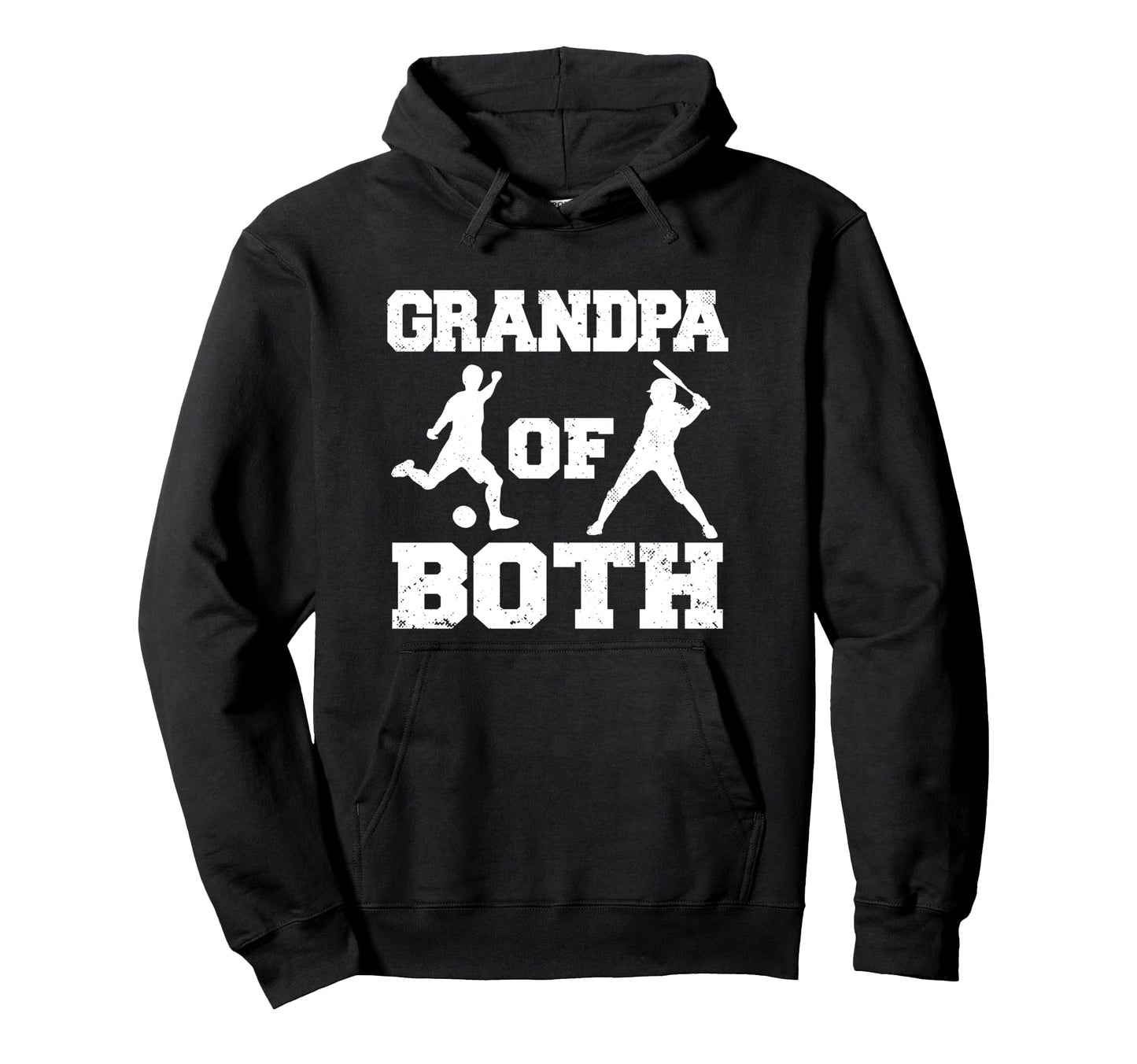 Grandpa Both Funny Soccer Baseball Hoodie - Aesthetic Graphic Men Women - T-Shirt, Sweatshirt, Hoodie