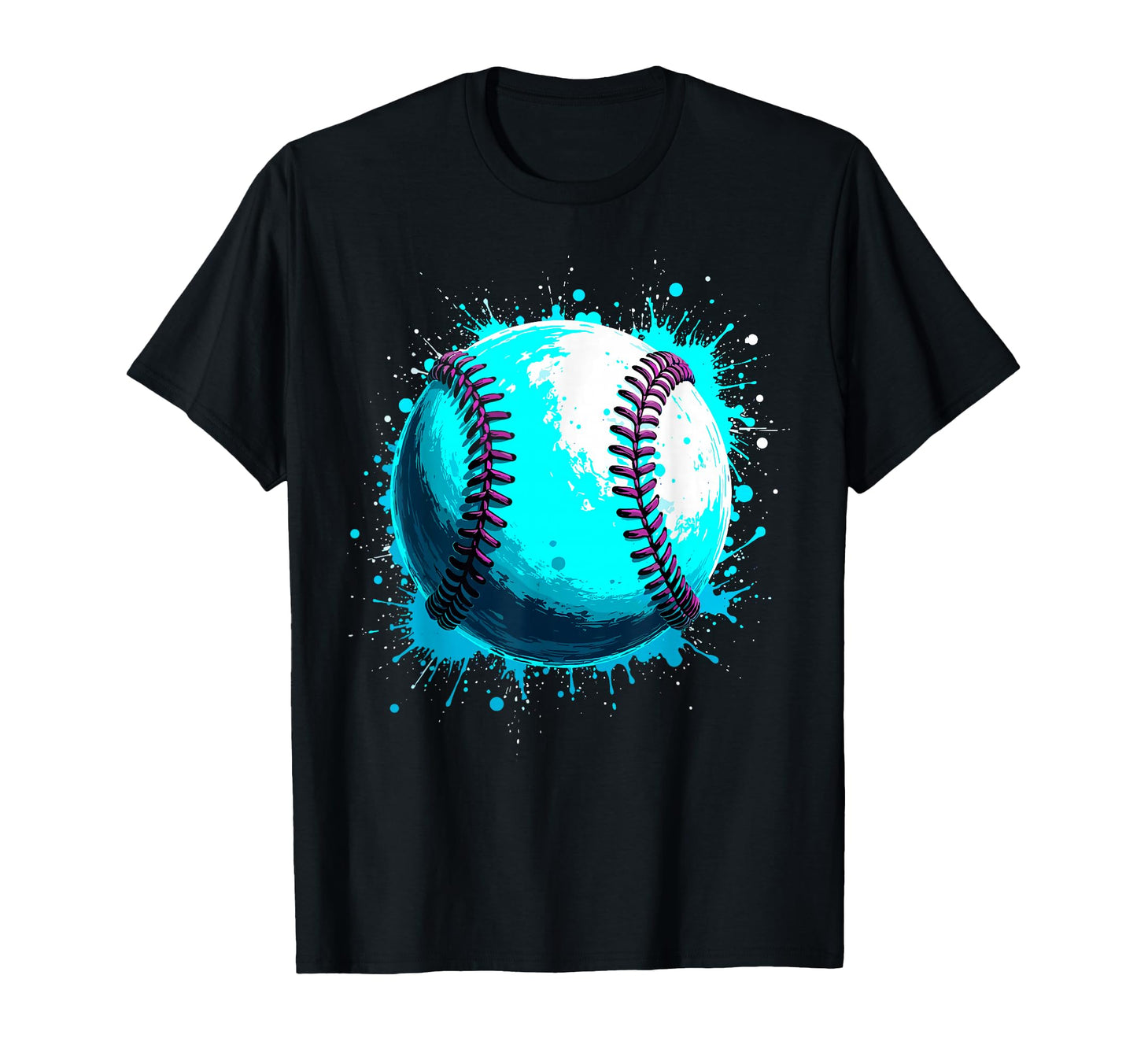 Paint Splash Baseball Ball Player T-Shirt - Minimalist Print for Adults - T-Shirt, Sweatshirt, Hoodie
