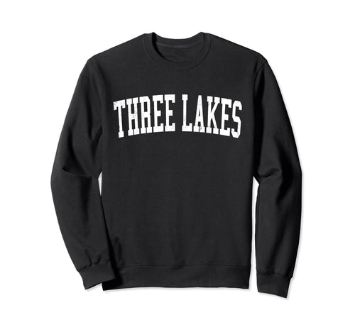 Three Lakes Fl Distressed White Sweatshirt - Custom Art Print Men Women - T-Shirt, Sweatshirt, Hoodie