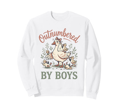 Mothers Day Outnumbered Funny Sweatshirt - Casual Everyday Wear Men Women - T-Shirt, Sweatshirt, Hoodie