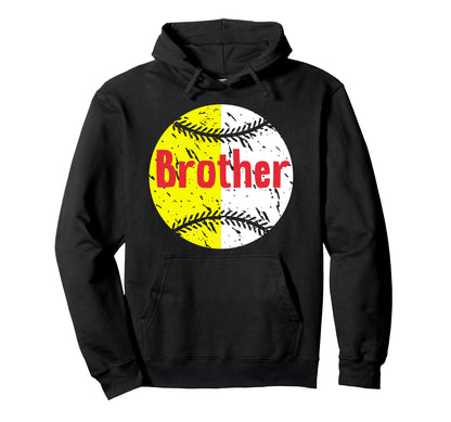 Baseball Softball Brother Softball Hoodie - Streetwear Style Men Women - T-Shirt, Sweatshirt, Hoodie