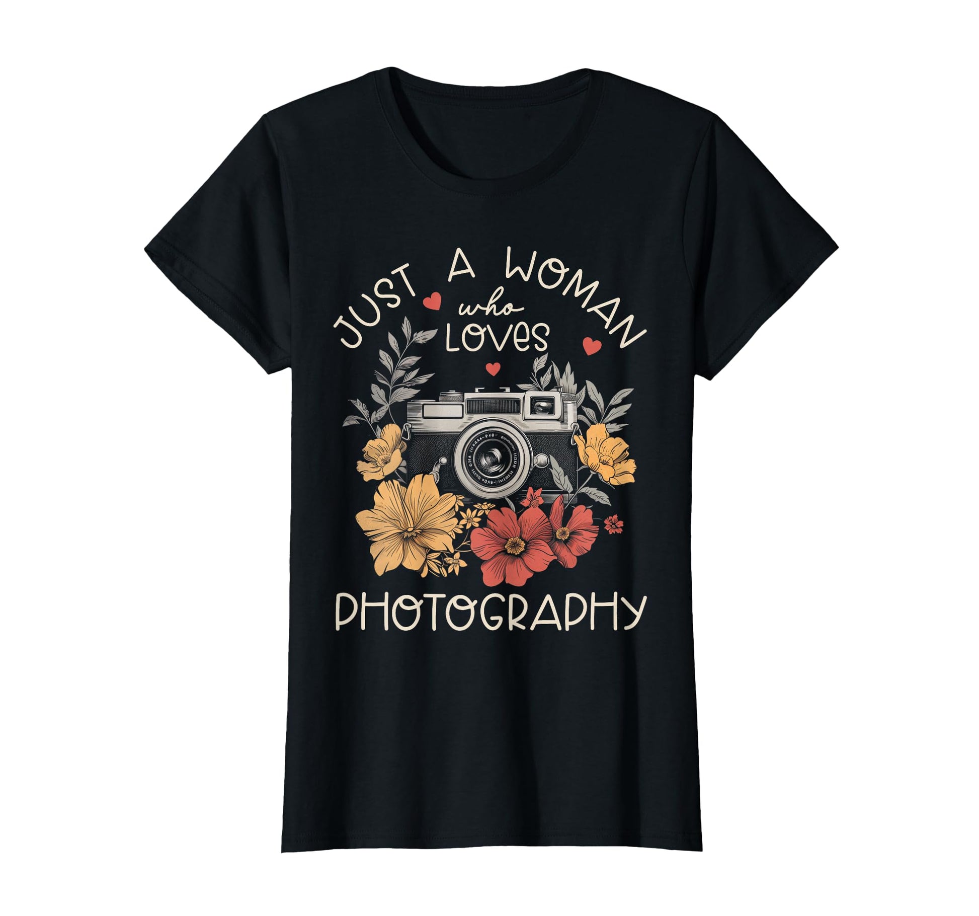 Photographer Camera Flowers Photography T-Shirt - Unique Graphic Men Women - T-Shirt, Sweatshirt, Hoodie