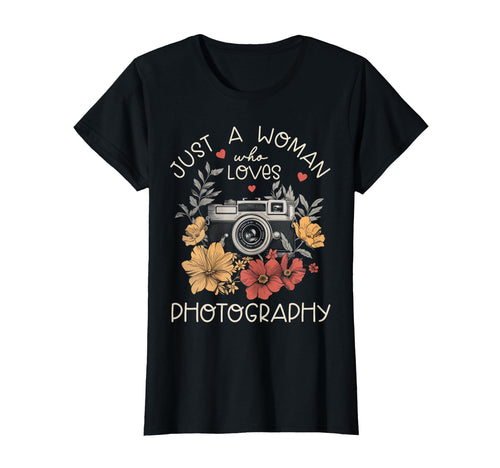 Photographer Camera Flowers Photography T-Shirt - Unique Graphic Men Women - T-Shirt, Sweatshirt, Hoodie