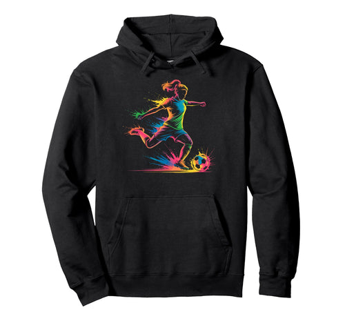Colorful Funny Soccer Player Fan Dad Mom Hoodie - Unique Graphic Unisex - T-Shirt, Sweatshirt, Hoodie